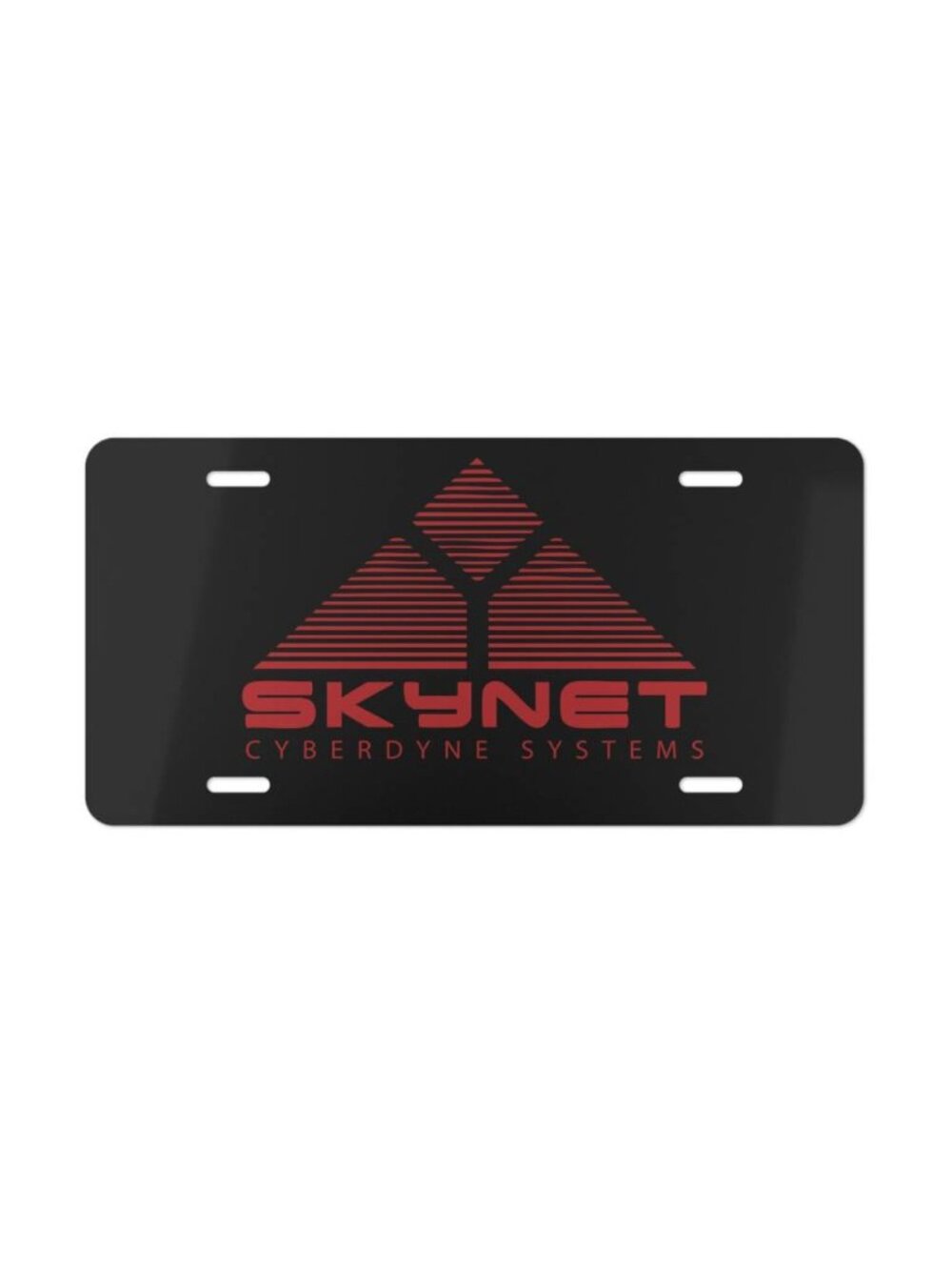 Skynet Cyberdyne Systems Logo Vanity License Plate Retro Sci-Fi Tech Style USA